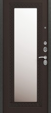 Дверь Сибирь S-4 (с зеркалом) Черный муар  Венге 