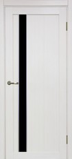 Дверь Optima Porte Турин 528AПП Молдинг SC Остекление №121 LACбелый Ясень перламутровый FL Экошпон