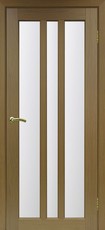Дверь Optima Porte Парма 413 Остекление №222 Мателюкс Орех классик Natura line Экошпон