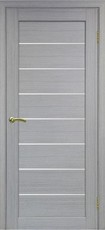 Дверь Optima Porte Парма 408 Остекление №12 Мателюкс Дуб серый FL Экошпон