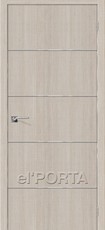 Дверь el'Porta Порта Z 50А-6 Cappuccino Crosscut экошпон