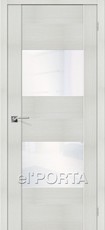 Дверь el'Porta Vetro VG2 WW Bianco Veralinga экошпон